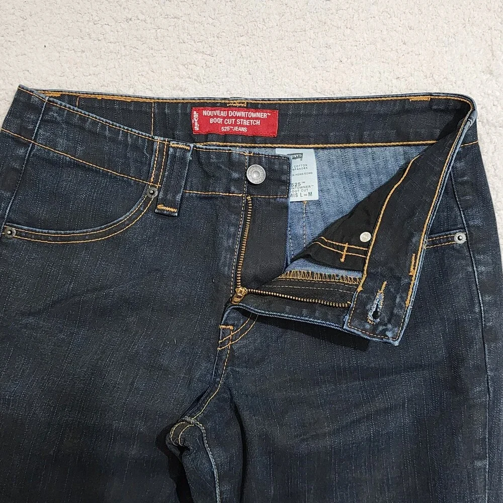 Levis 525 Noveau Downtowner Boot Cut Jeans 6 Mis Stretch Denim Hong Kong #1978